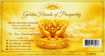 Golden Hands of Prosperity Candle