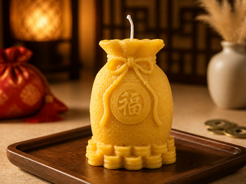Golden Fortune Money-Bag Candle
