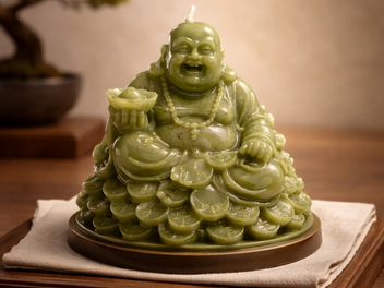 Jade Prosperity Buddha & Golden Prosperity Buddha